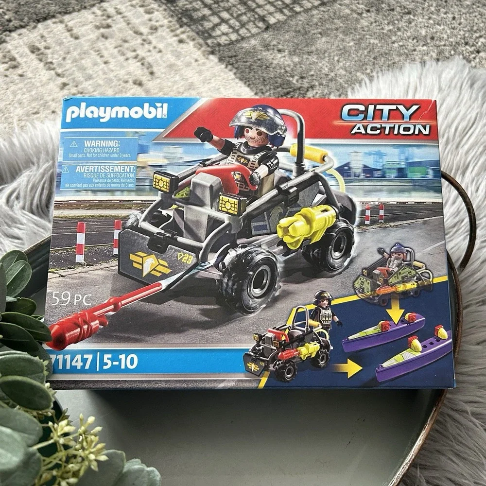Playmobil City Action Tactical Unit‎ Multi-Terrain Quad Building Set NEW #71147